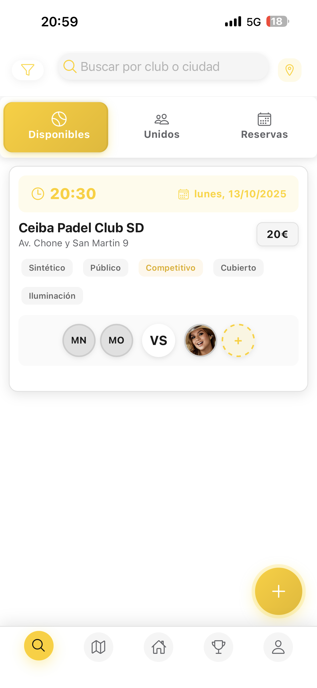 Volea App Screenshot